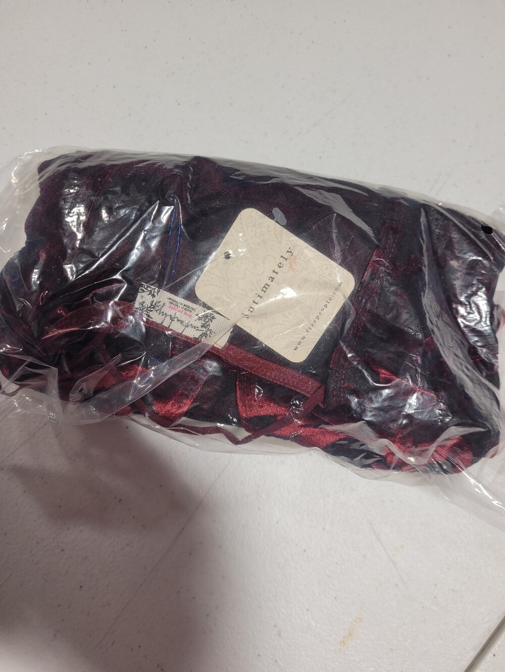 Free People Burgundy Velvet Magic Hour Bodysuit - Picture 8 of 8